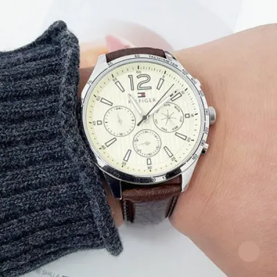 Tommy Hilfiger Gavin Chronograph Brown Leather Strap Watch